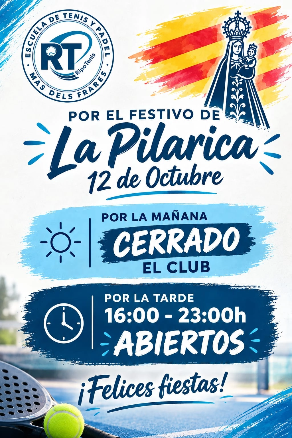 Horario especial 12 de Octubre
