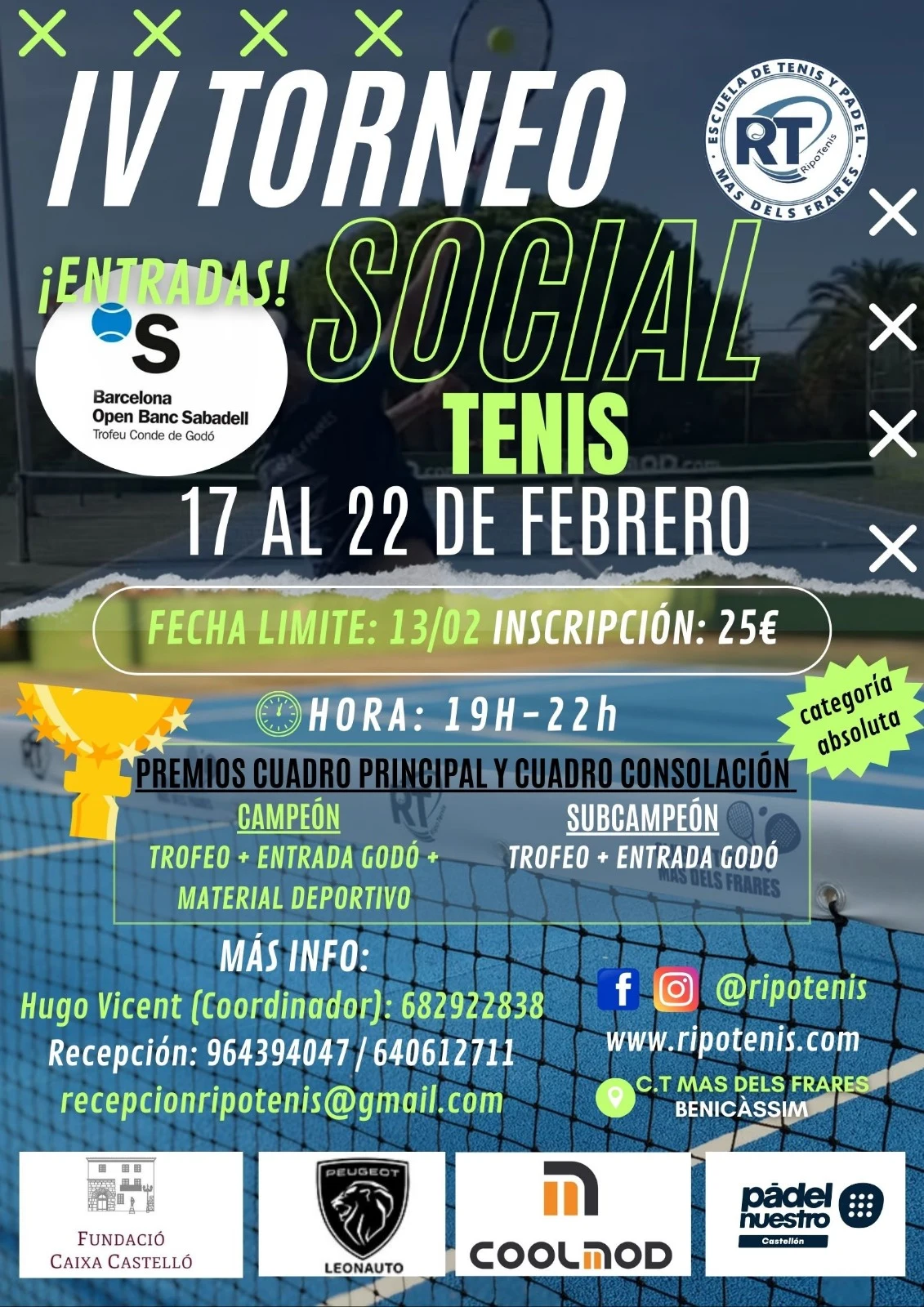 Cartel Torneo Social de tenis 2025